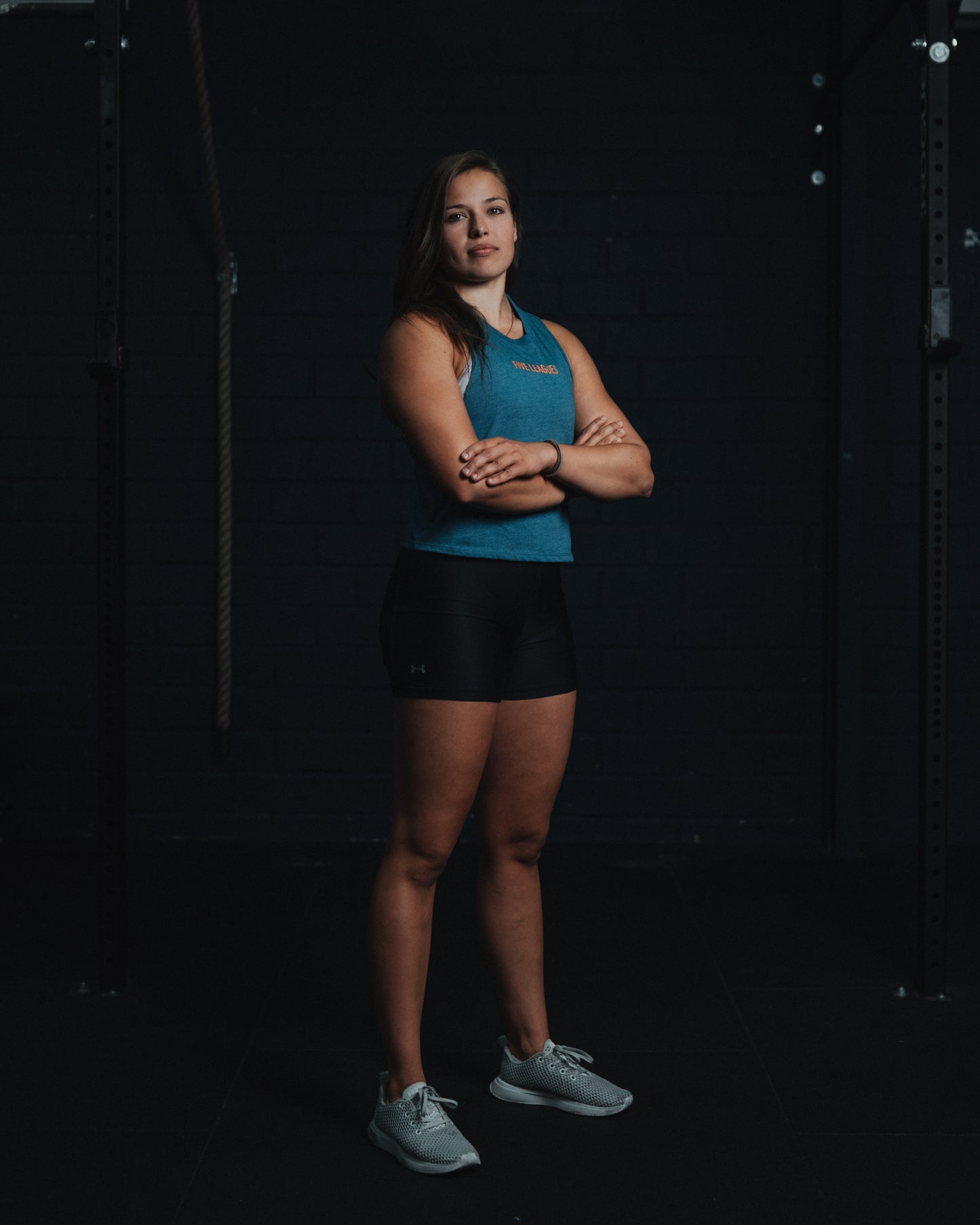 Women´s Racerback Cropped Tank - Heather Deep Teal